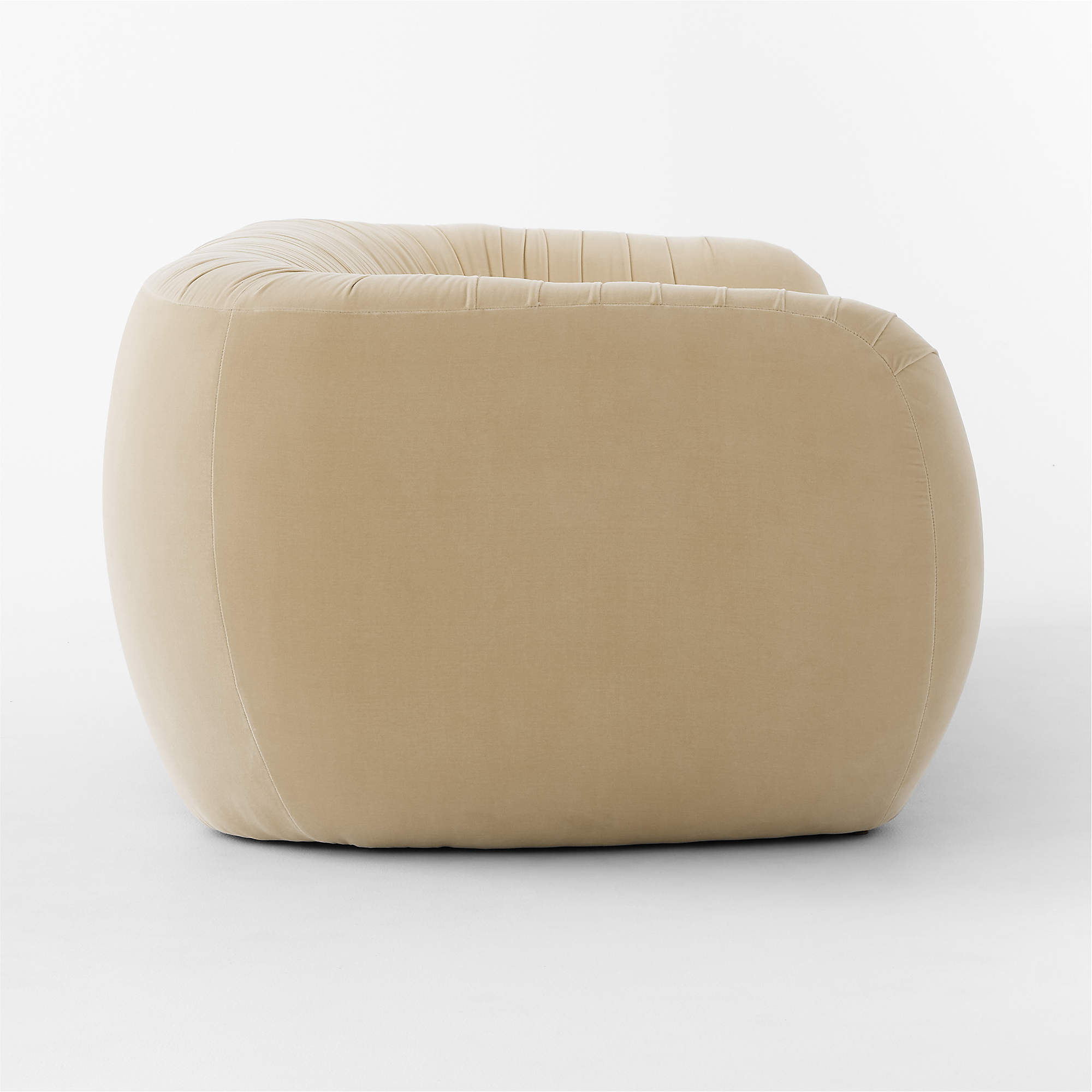 Cecil Cream Velvet Sofa thumbnail 4