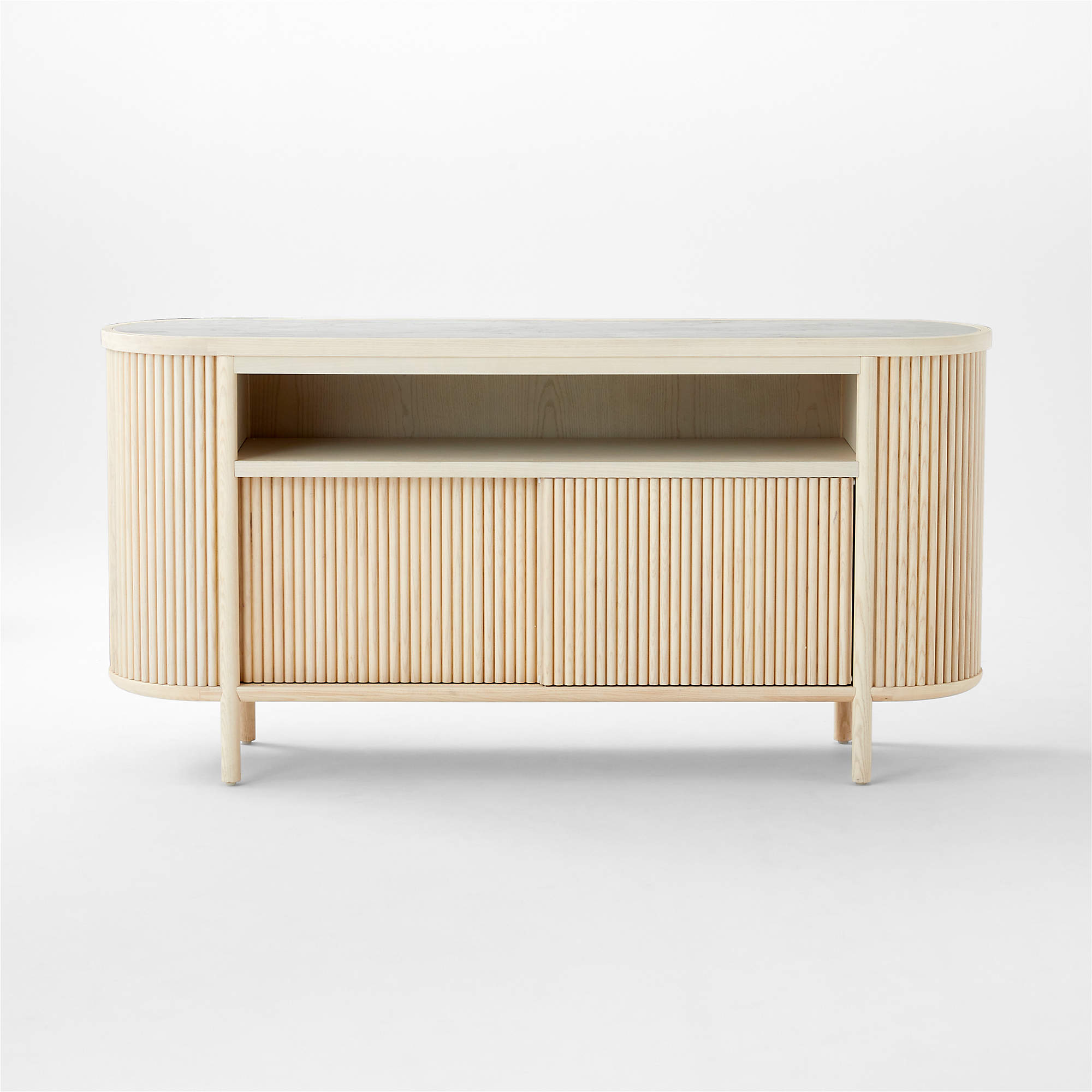 Cypress White washed Wood Credenza thumbnail 3