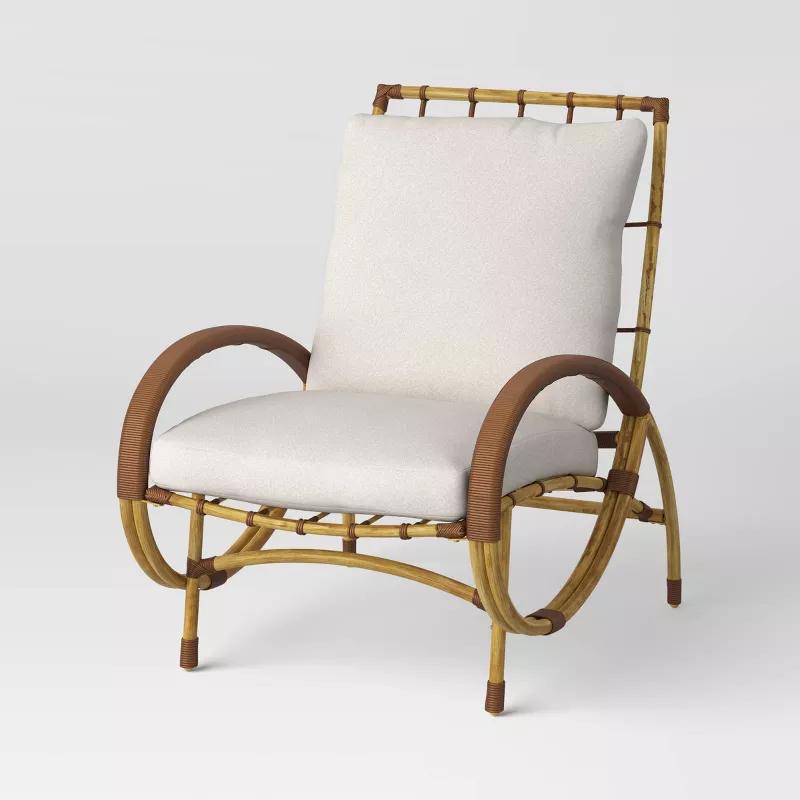2pc Sculptured Statement Patio Chair and Ottoman thumbnail 3