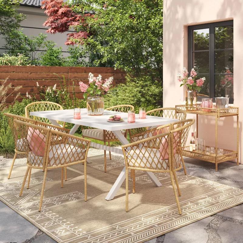 Exmore 2pk Barrel Patio Dining Chairs thumbnail 2