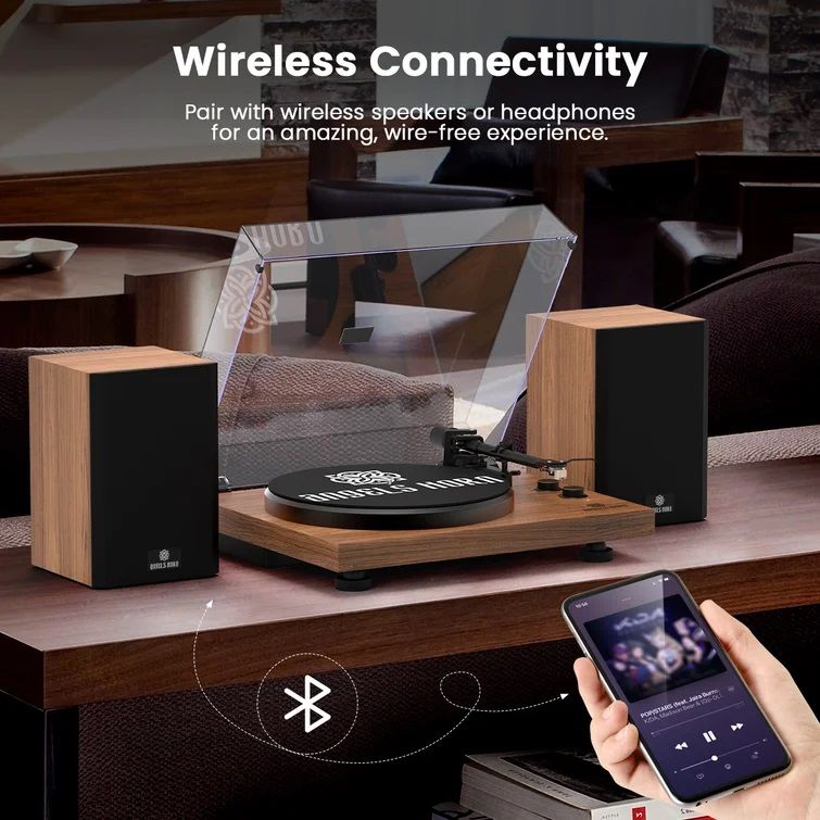 Decorative Record Player with Bluetooth thumbnail 2