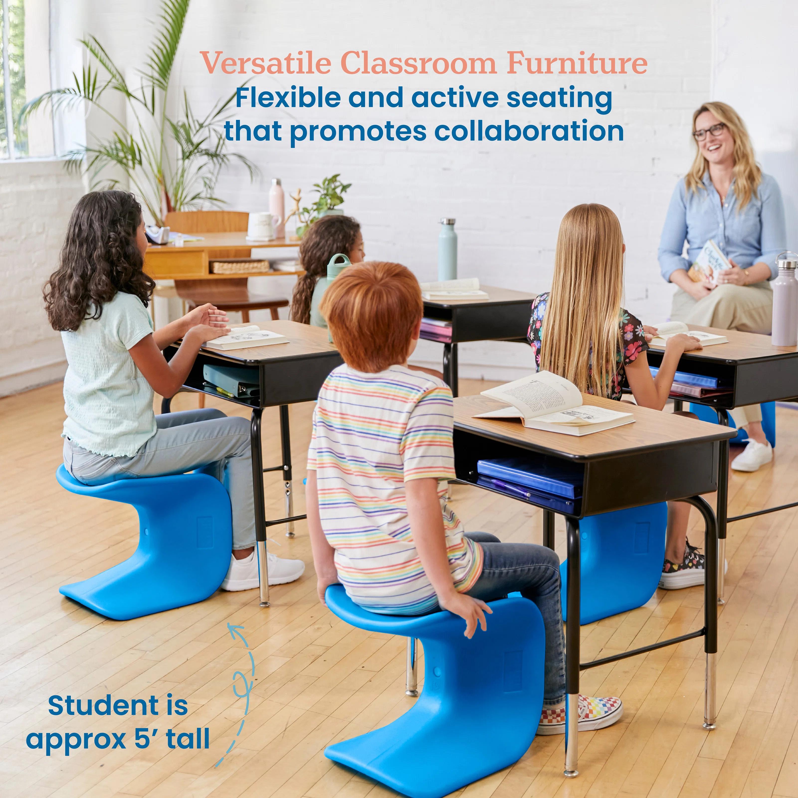 ECR4Kids Wave Seat Perch Stool-Set of 2 thumbnail 2
