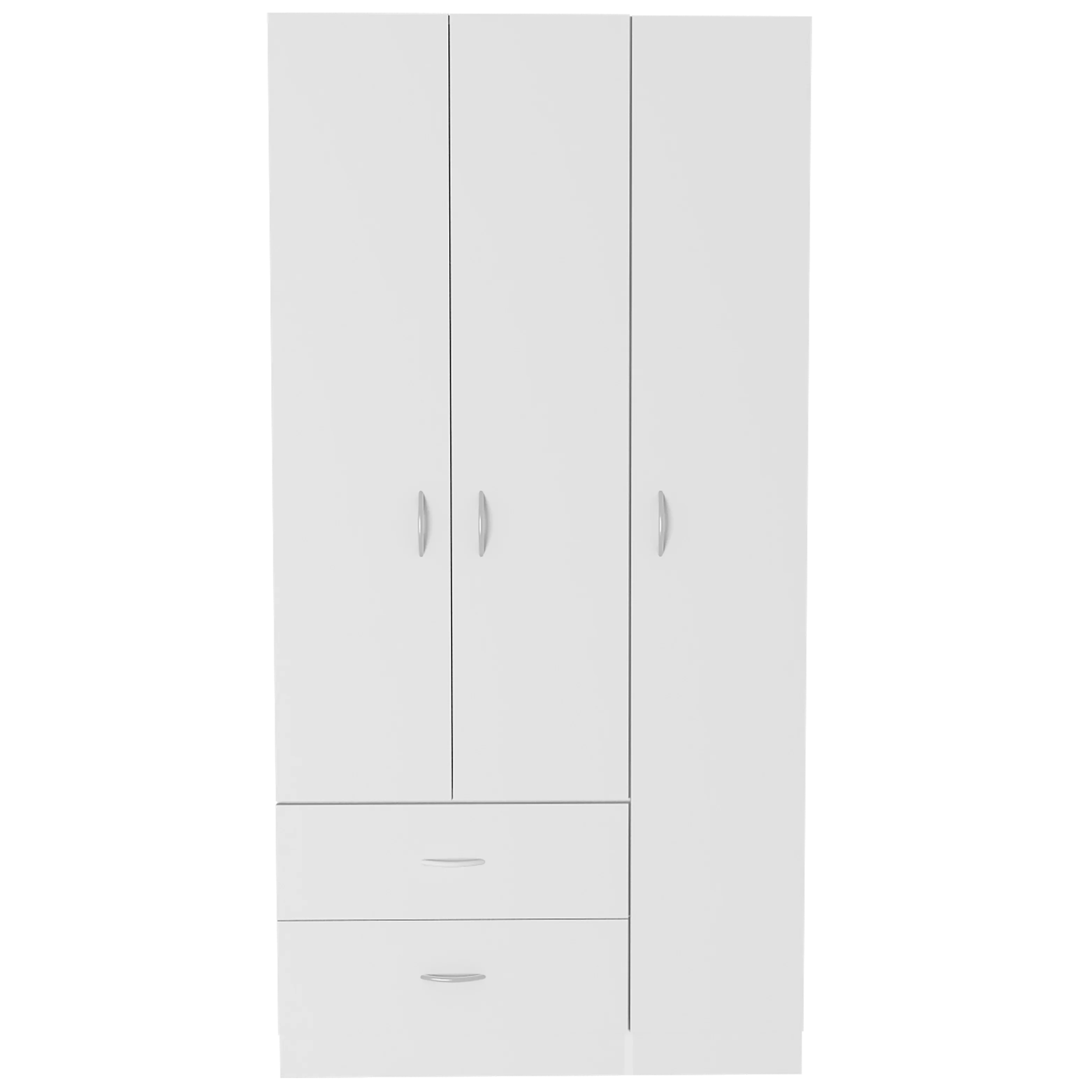 Ferrante 3 Door Armoire with Drawers Shelves and Hanging Rod thumbnail 3