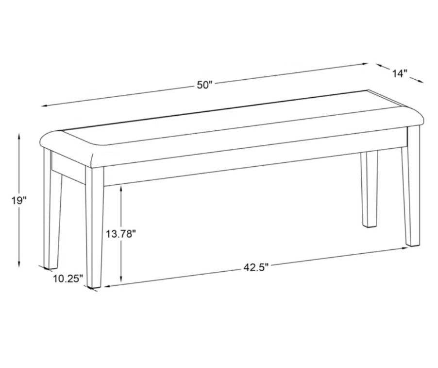 Whipkey Solid Wood Upholstered Dining or Entryway Bench thumbnail 7