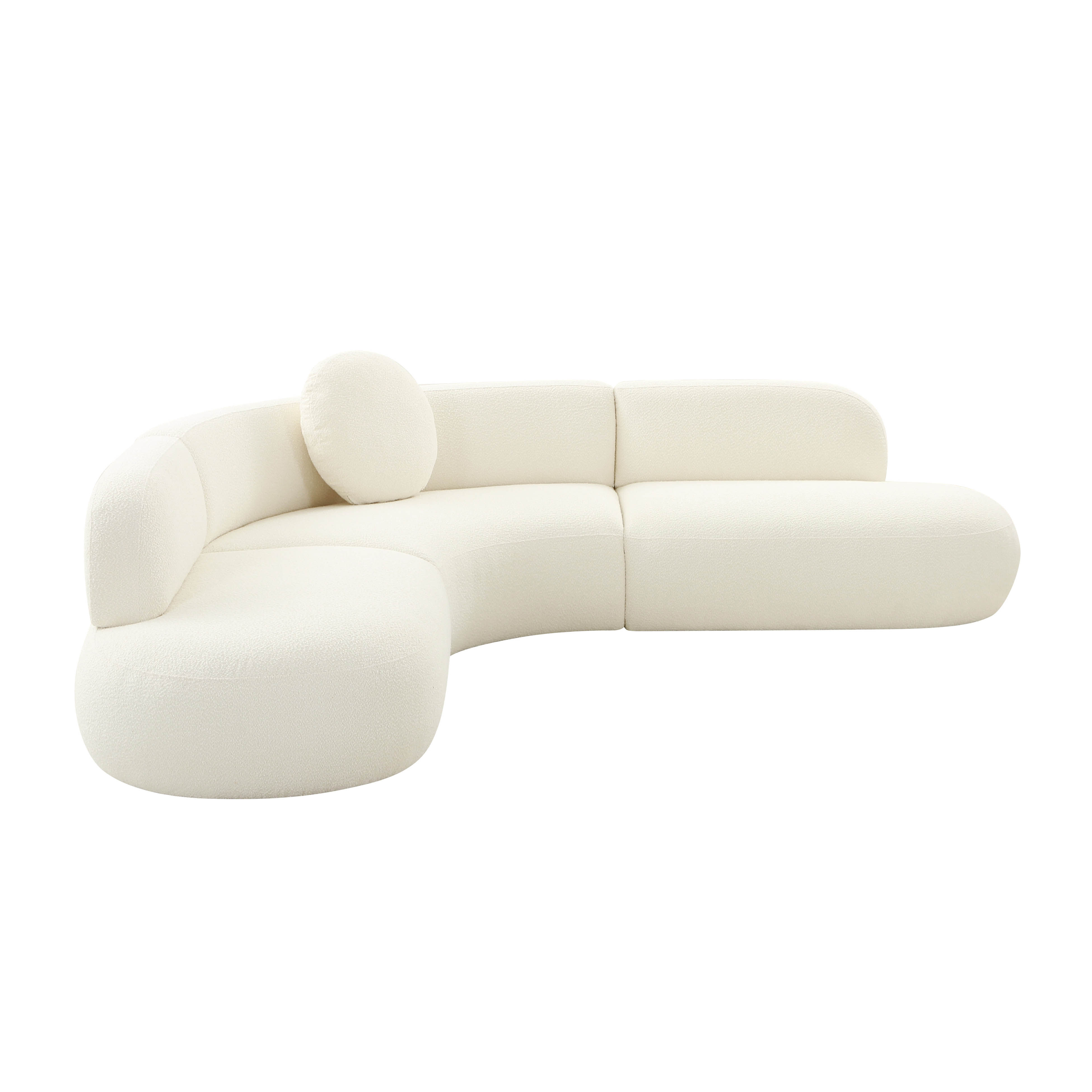Brielle Cream Boucle Sectional thumbnail 3