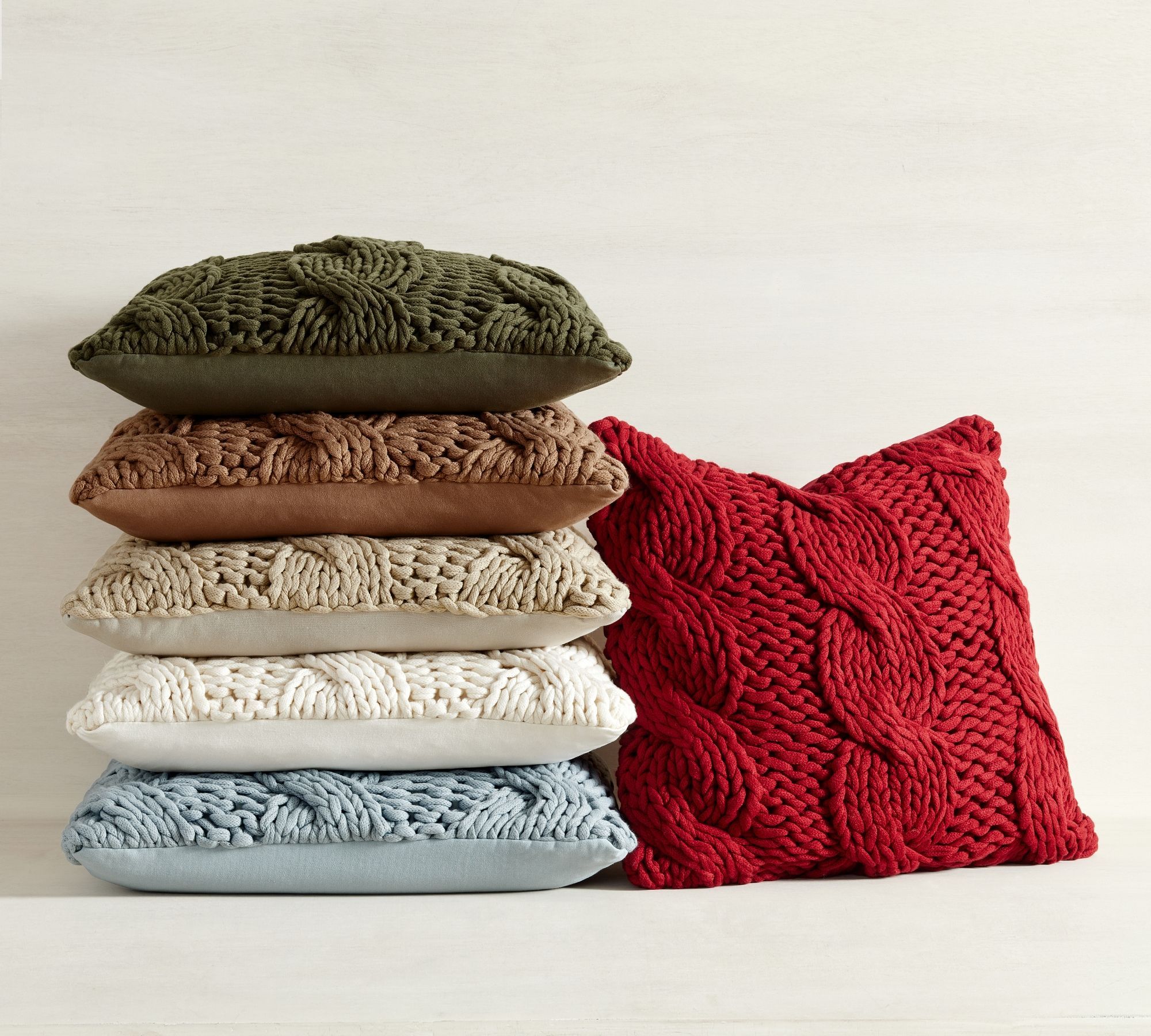 Colossal Handknit Pillow Bronze With insert 24" x 24" thumbnail 2