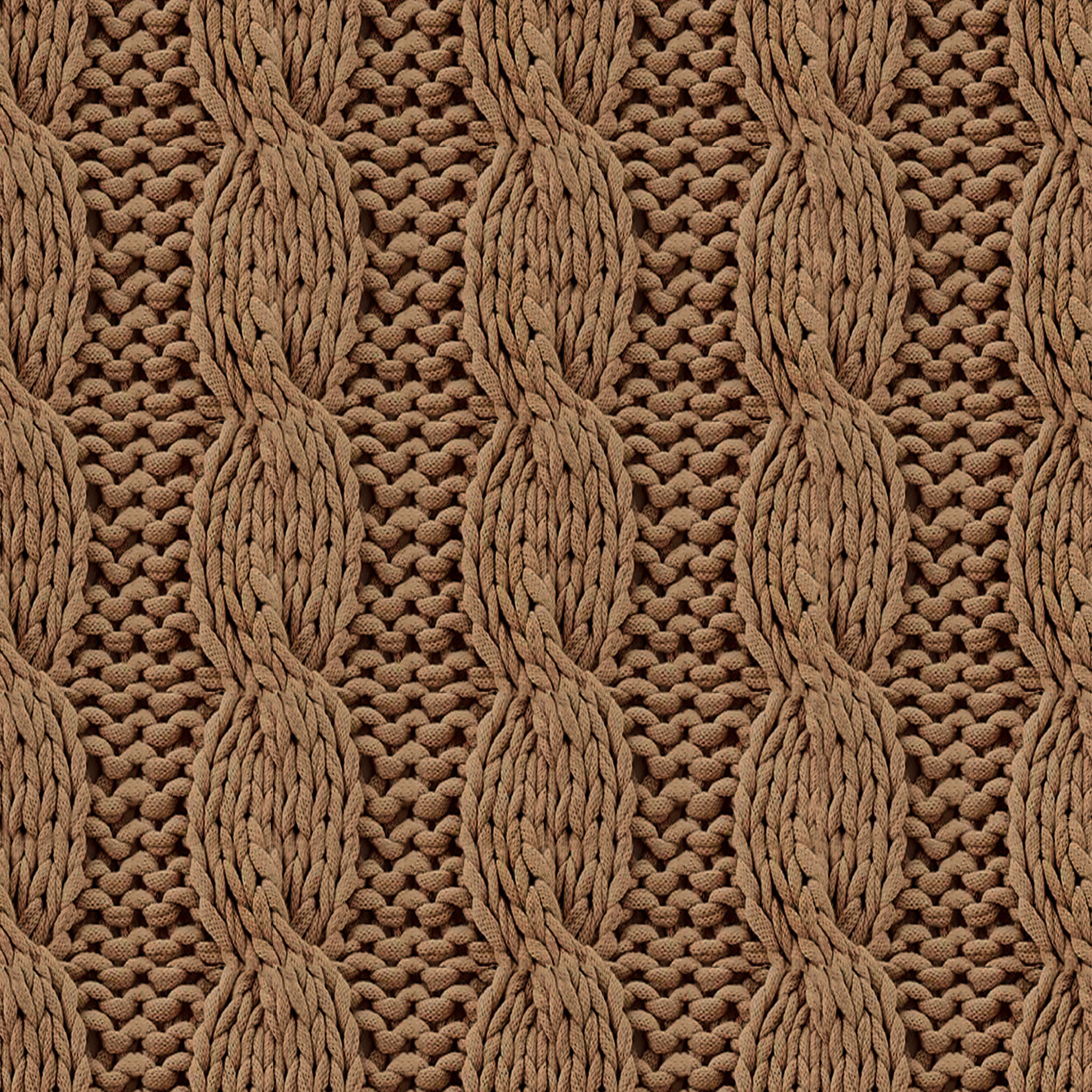 Colossal Handknit Pillow Bronze With insert 24" x 24" thumbnail 4