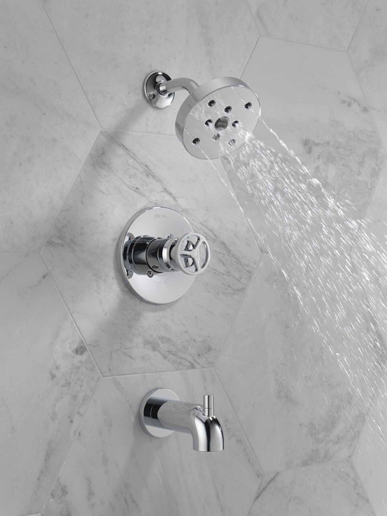 H2O Tub Shower Trim In Chrome thumbnail 2
