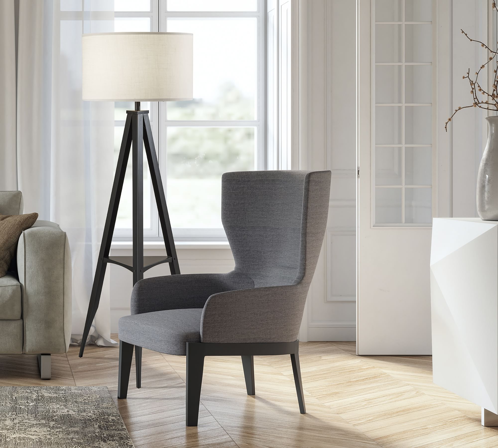 Aurora Metal Tripod Floor Lamp thumbnail 4