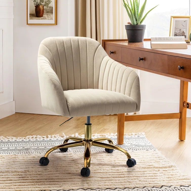 Adan Velvet Task Chair thumbnail 2