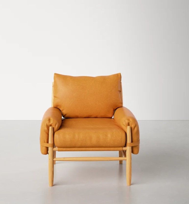 Marla Vegan Leather Armchair thumbnail 2