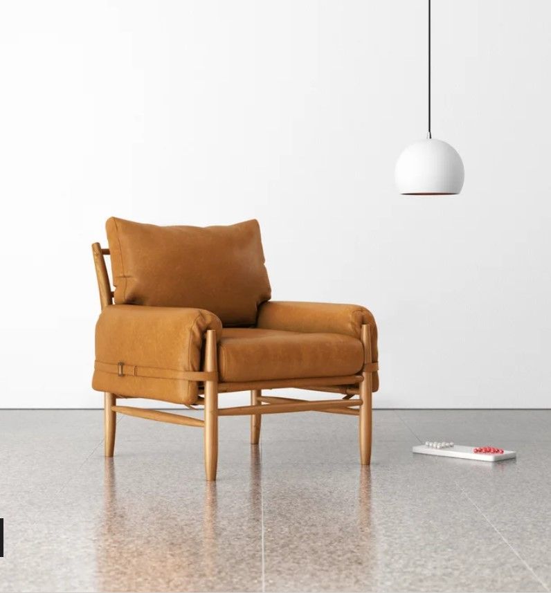 Marla Vegan Leather Armchair thumbnail 4