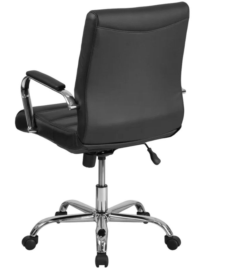 Mid Back Executive Swivel Office Chair with Metal Frame thumbnail 3