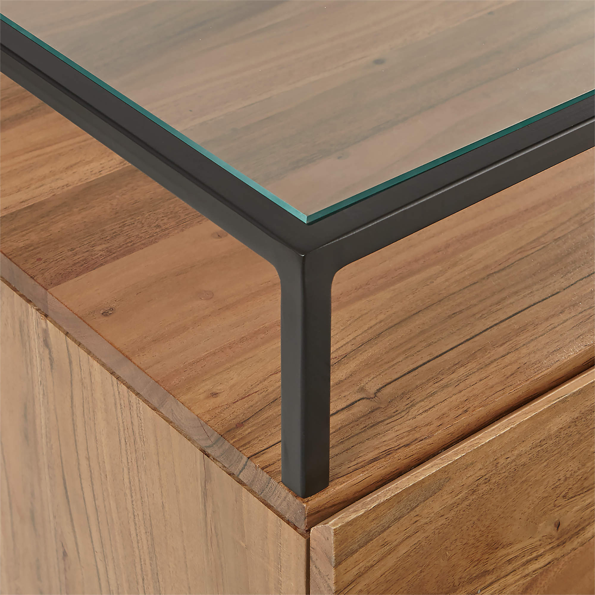 Lawson Low 6 Drawer Wood Dresser with Glass Top thumbnail 5