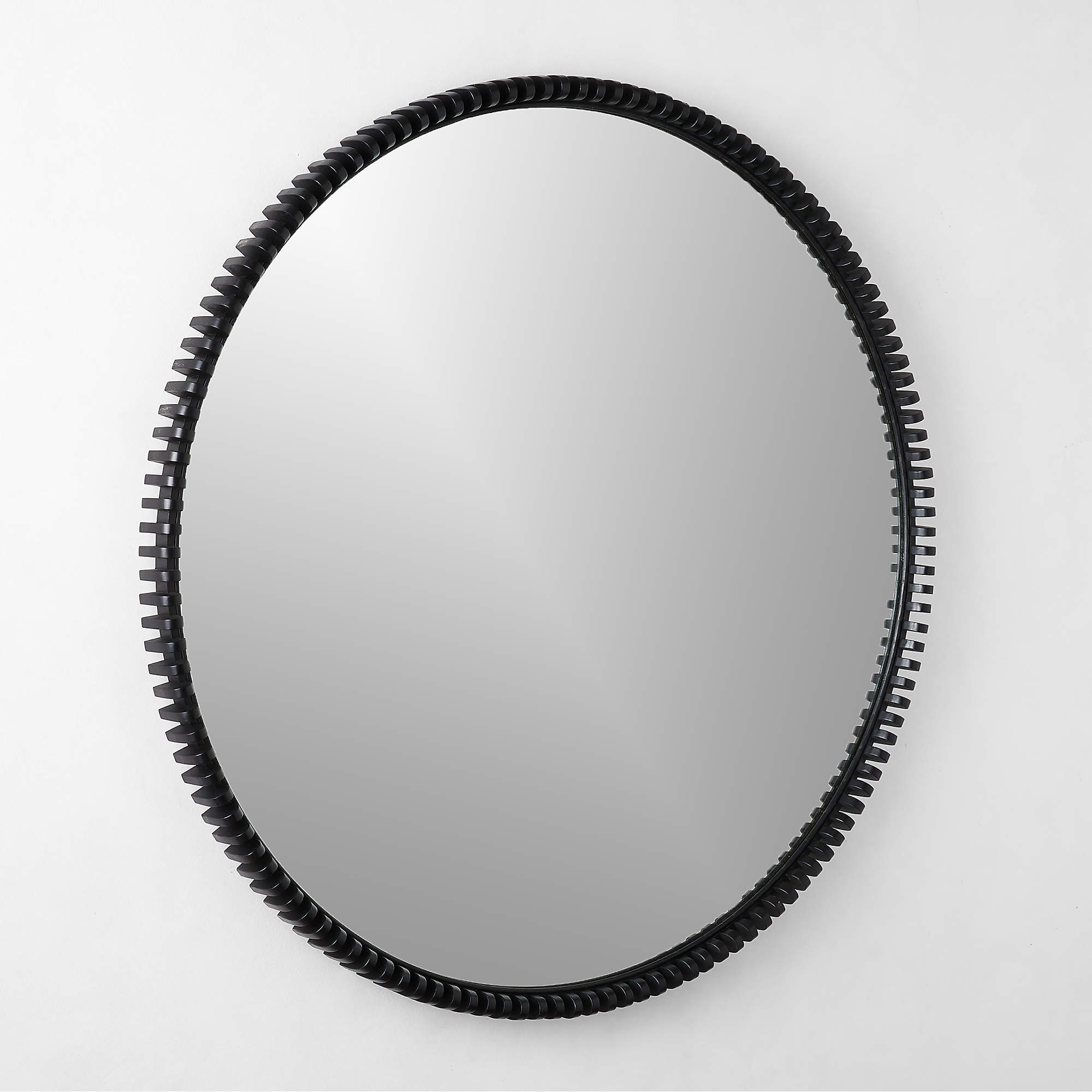 Monaco Black Round Wall Mirror-48" thumbnail 2
