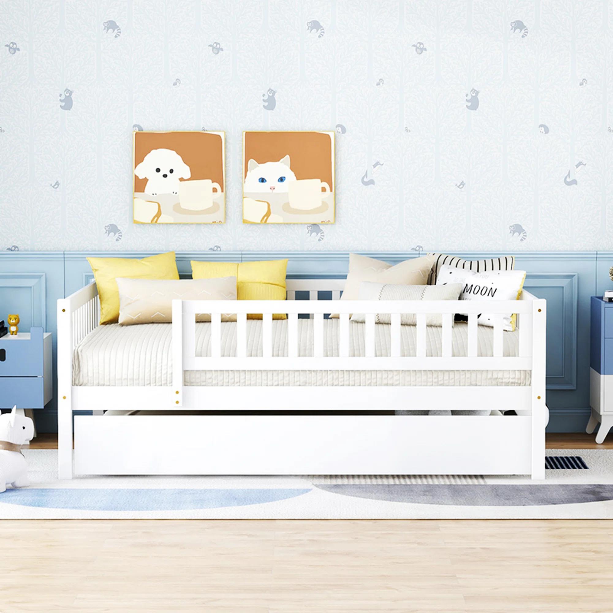 Haylea Wood Daybed with Trundle and Fence Guardrails-Full thumbnail 2