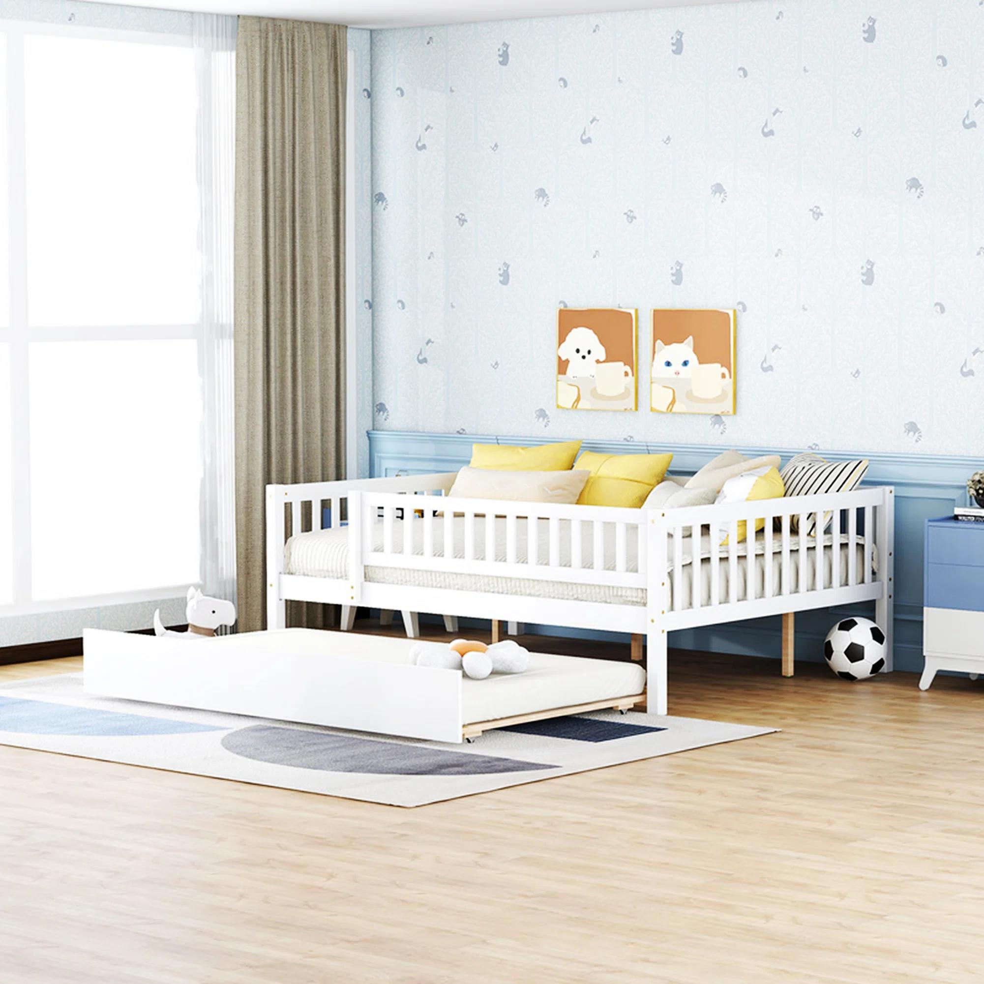 Haylea Wood Daybed with Trundle and Fence Guardrails-Full thumbnail 5