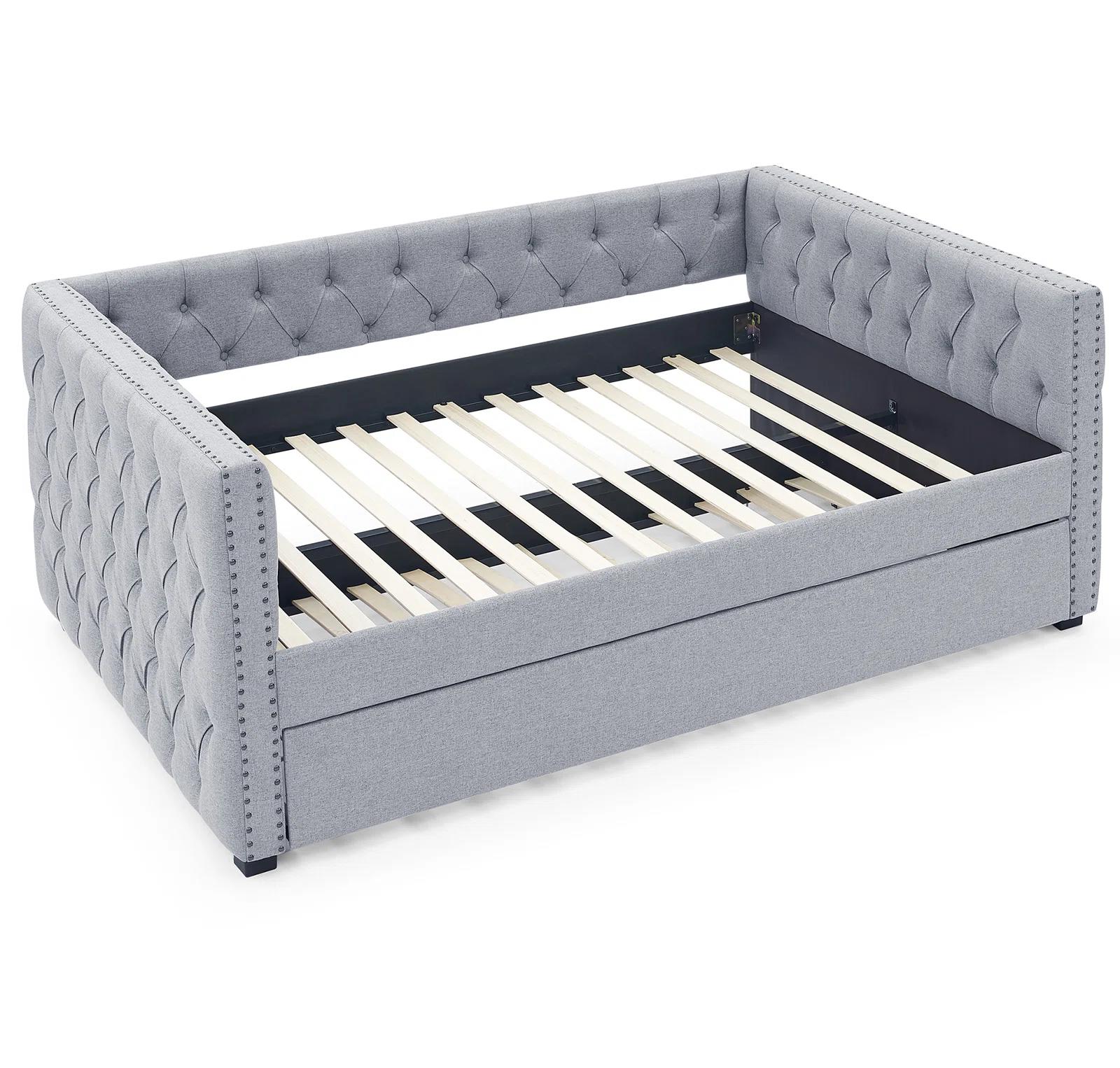 Upholstered Daybed with Trundle-Full thumbnail 3