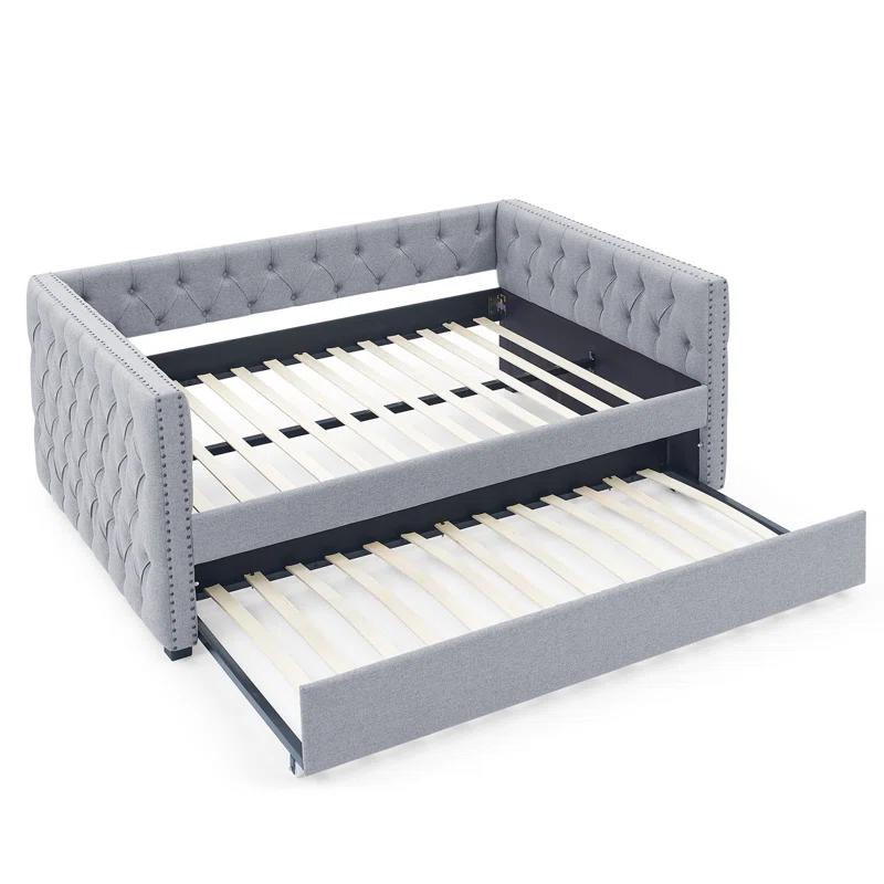 Upholstered Daybed with Trundle-Full thumbnail 6