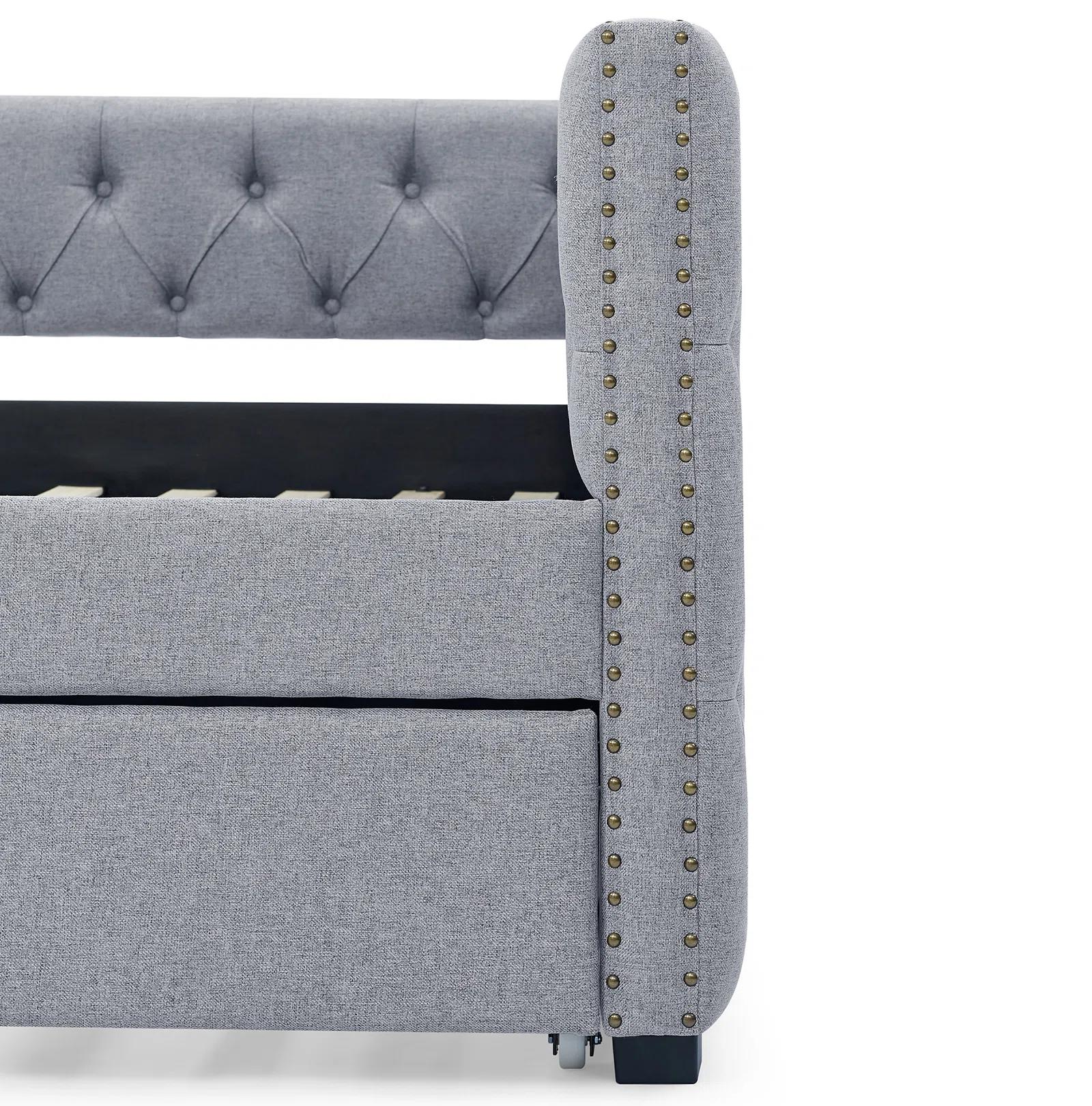 Upholstered Daybed with Trundle-Full thumbnail 8