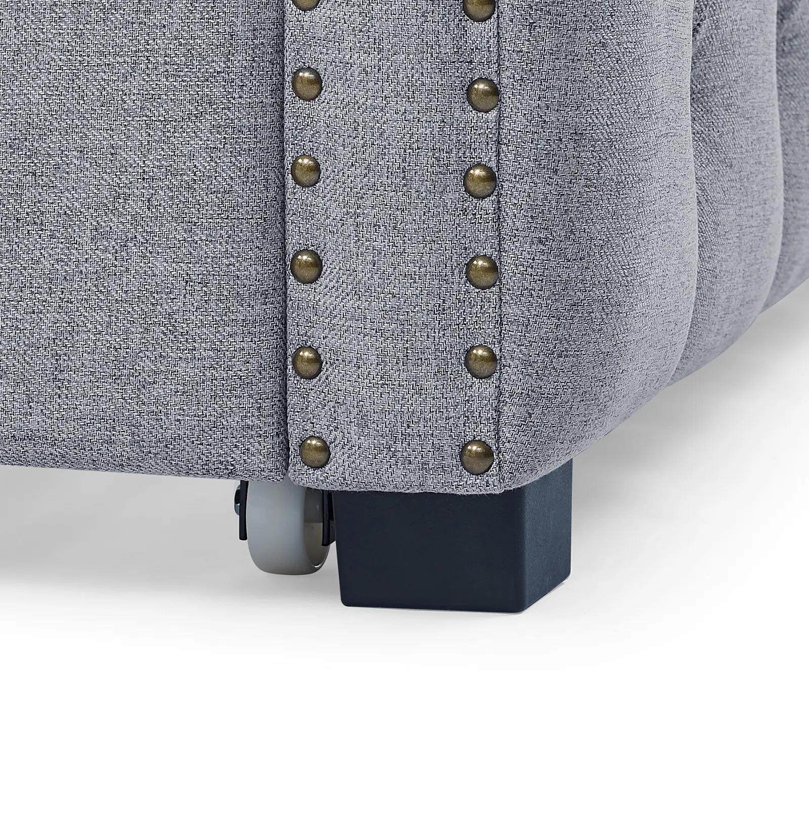 Upholstered Daybed with Trundle-Full thumbnail 9