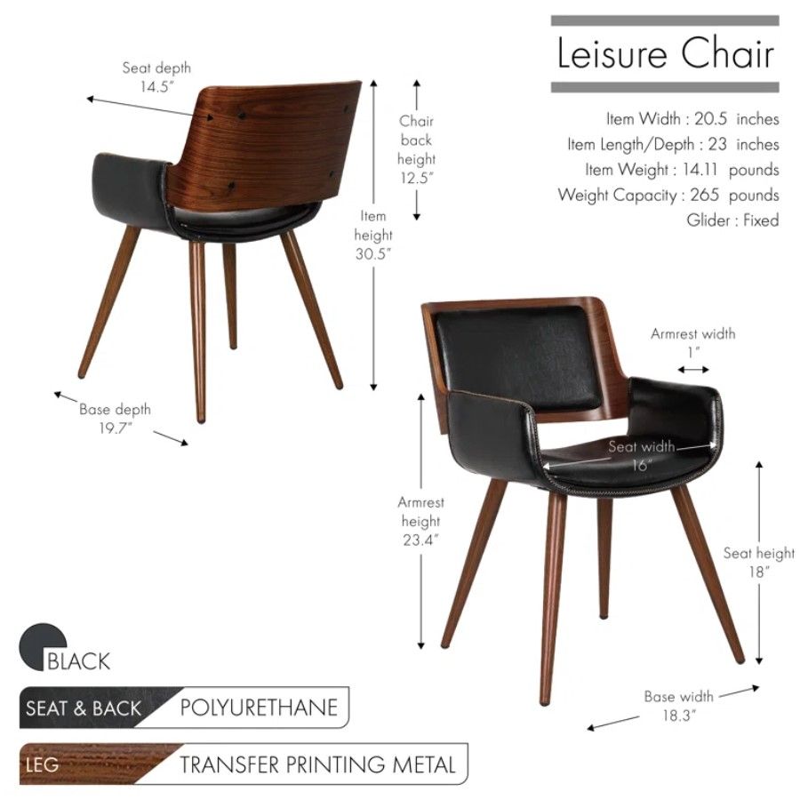 Seagraves Polyurethane Solid Back Arm Chair thumbnail 2