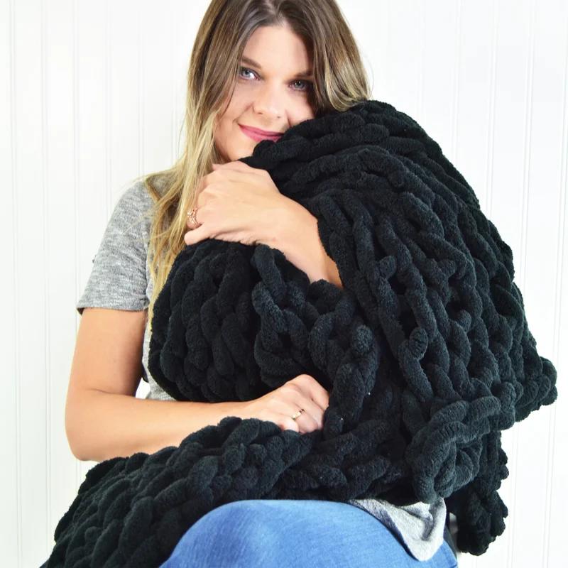 Zariyah Knitted Throw Blanket thumbnail 2