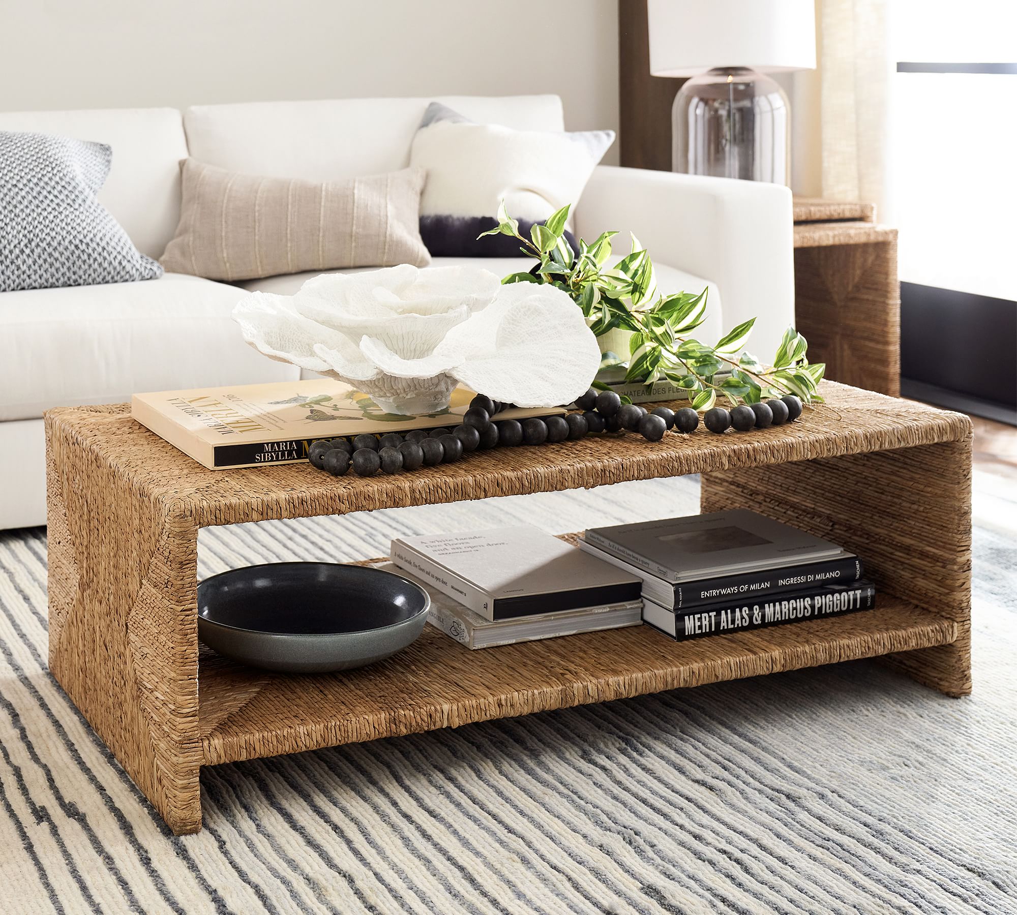 Malibu Rectangular Woven Coffee Table (48") thumbnail 2
