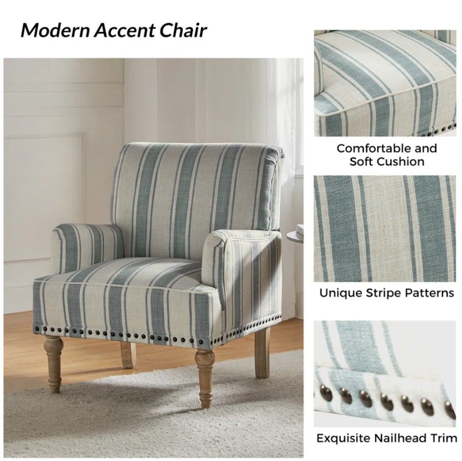 Arching Upholstered Armchair 1 thumbnail 2