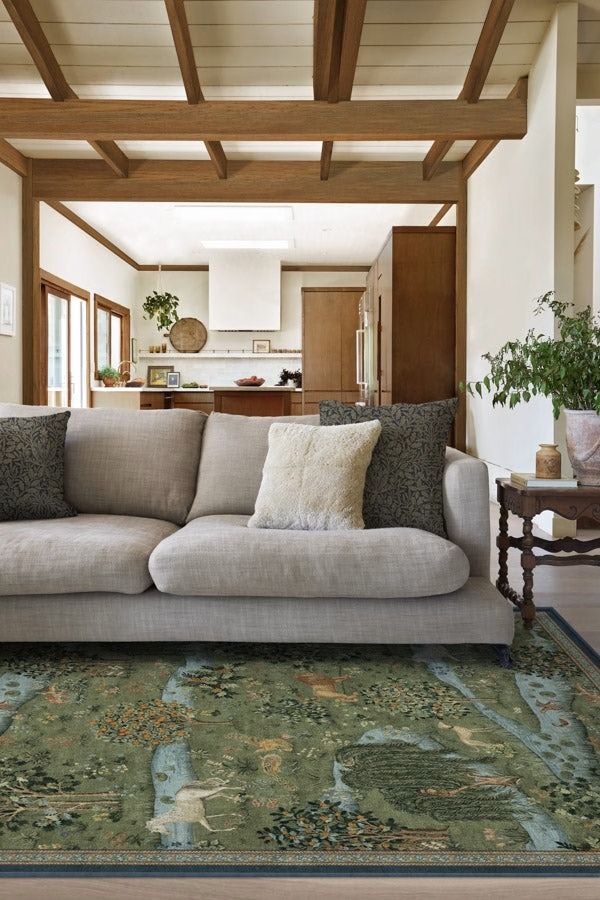 Morris Co Owl & Willow Green Rug thumbnail 2