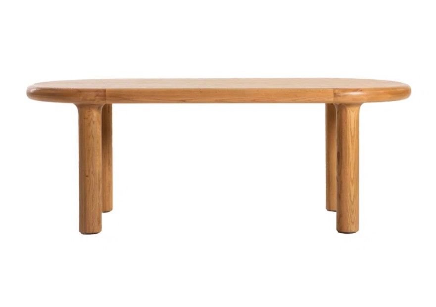 Eamon 83" Oval Solid Oak Dining Table thumbnail 2