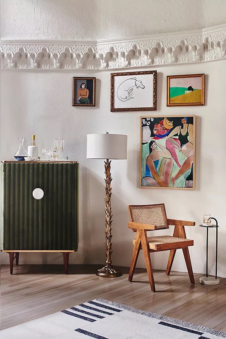 Juneau Velvet Bar Cabinet thumbnail 2