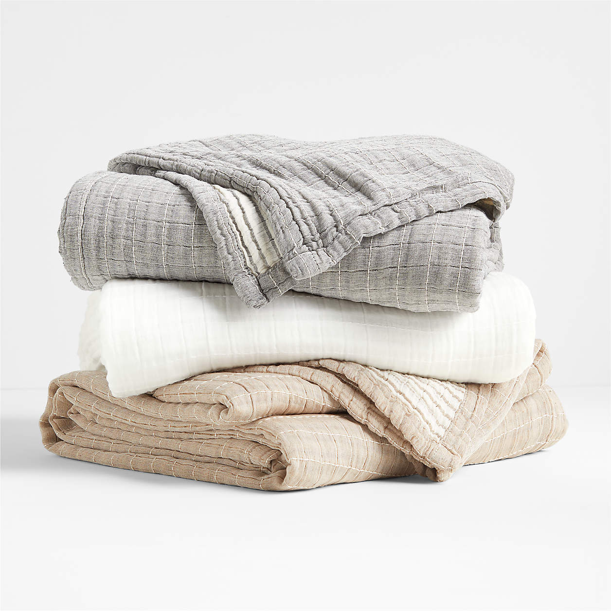 Ardine Organic Cotton Crisp White Bed Throw thumbnail 2