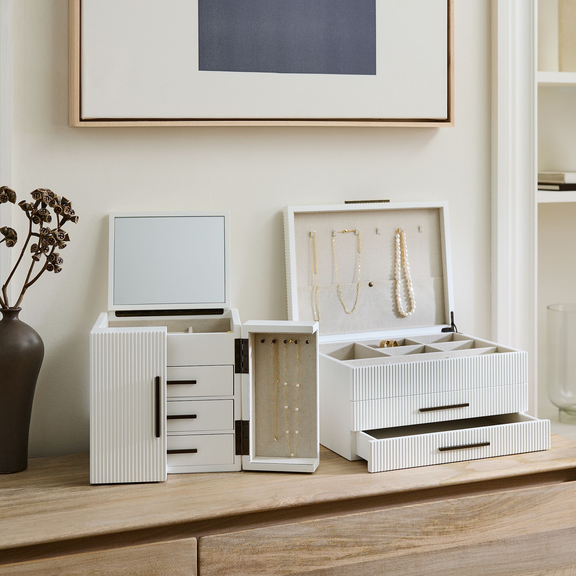Modern Fluted Jewelry Boxes thumbnail 2