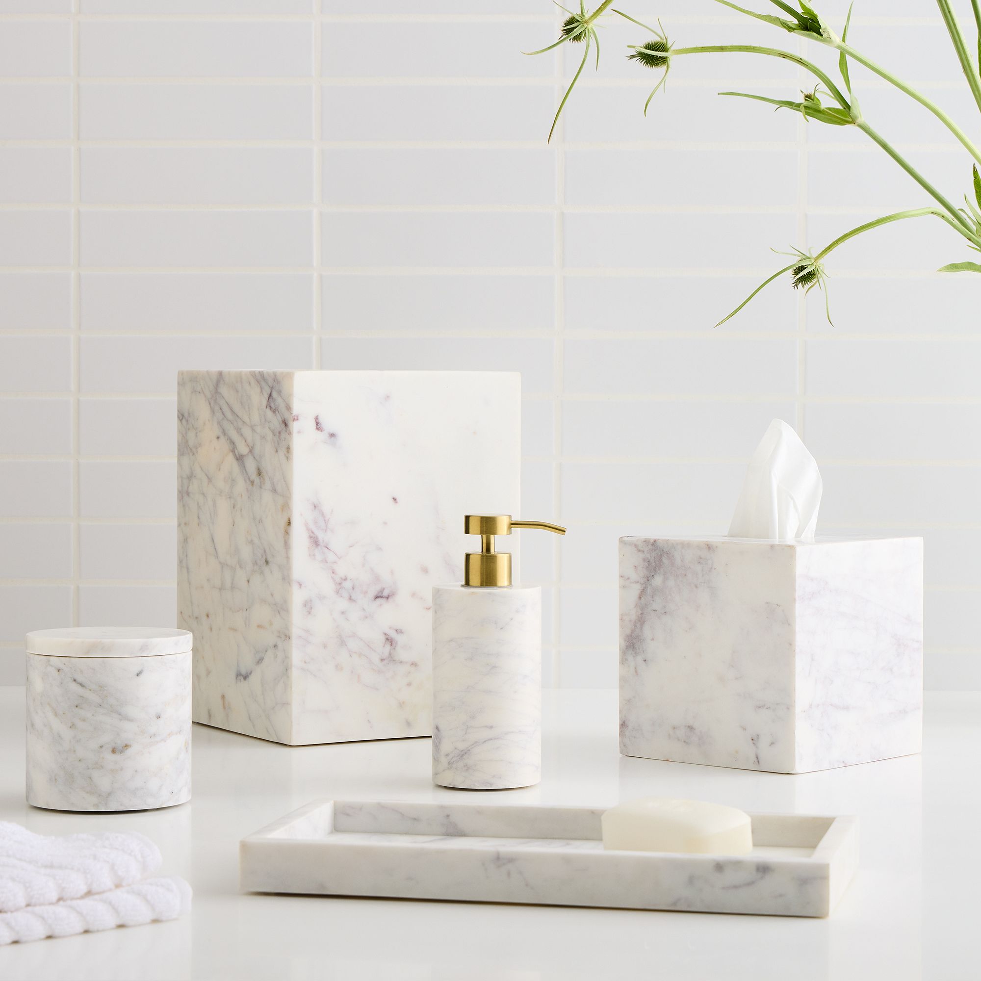 Amalfi Marble Bath Accessories Tank Tray thumbnail 2