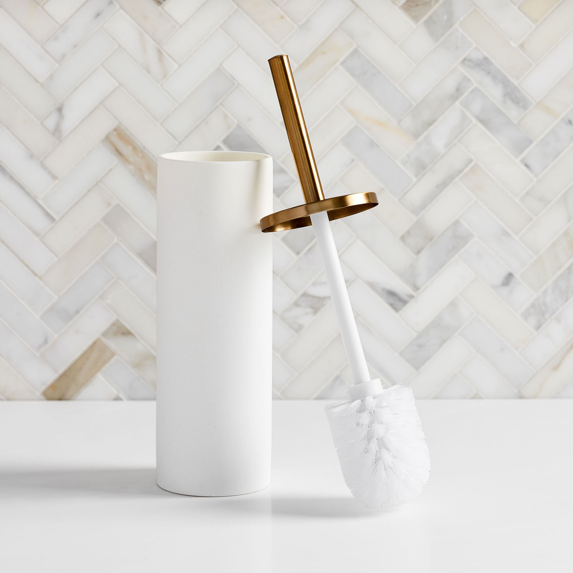 Modern Resin Stone Toilet Brush Holder thumbnail 2