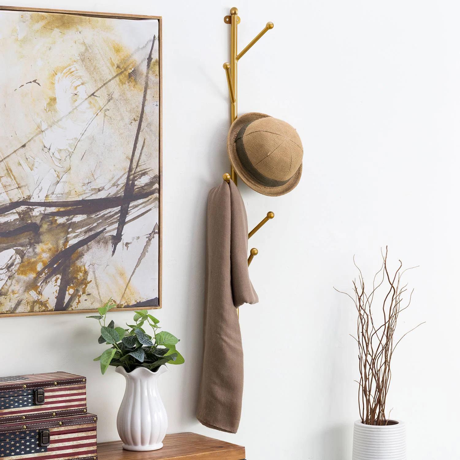 Cerstin Iron 6 Hook Wall Mounted Coat Rack thumbnail 2