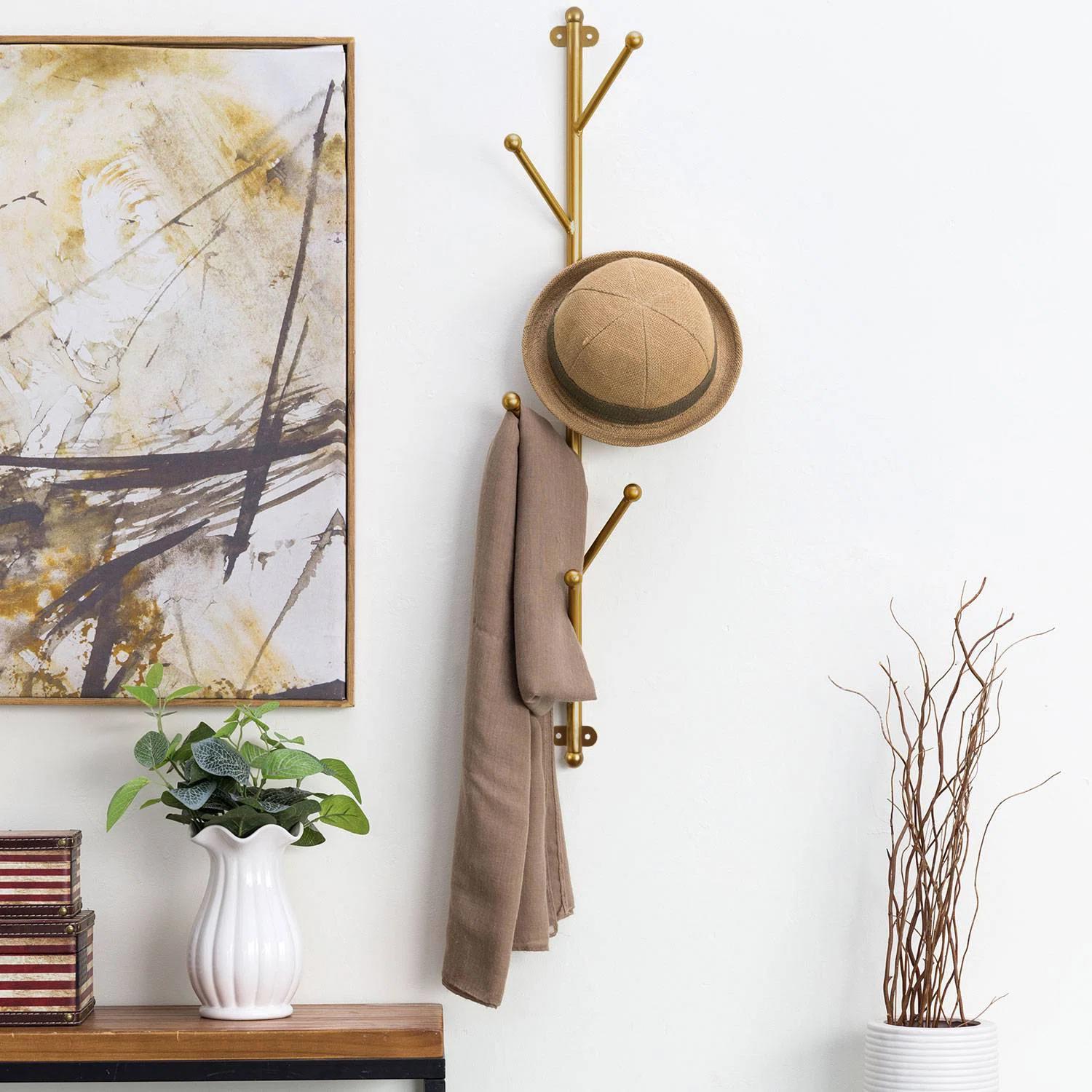Cerstin Iron 6 Hook Wall Mounted Coat Rack thumbnail 3
