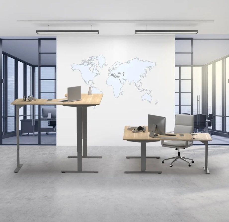 Height Adjustable L Shape Standing Gaming Desk thumbnail 2