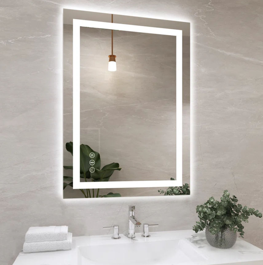 Dokes Frameless Anti Fog LED Wall Mounted Vanity Mirror thumbnail 2