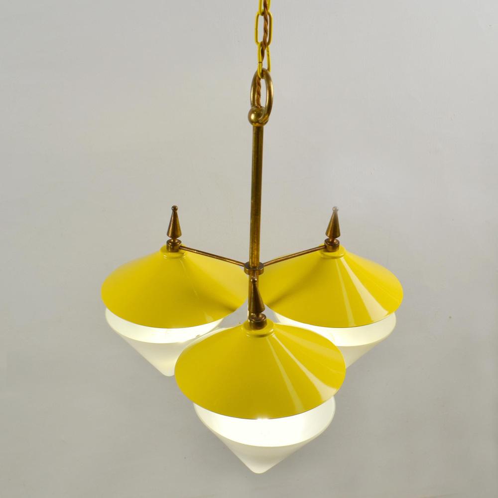 Italian Three Arm Chandelier thumbnail 4