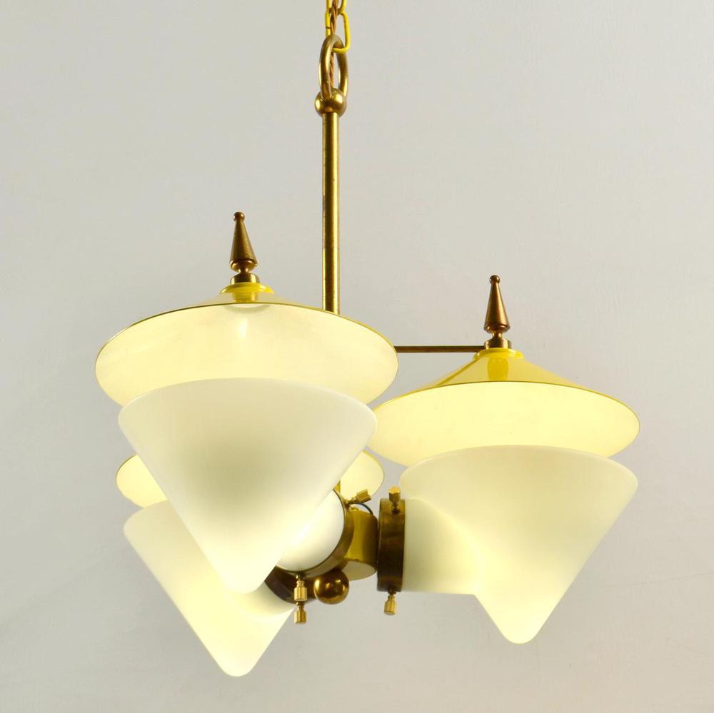 Italian Three Arm Chandelier thumbnail 5