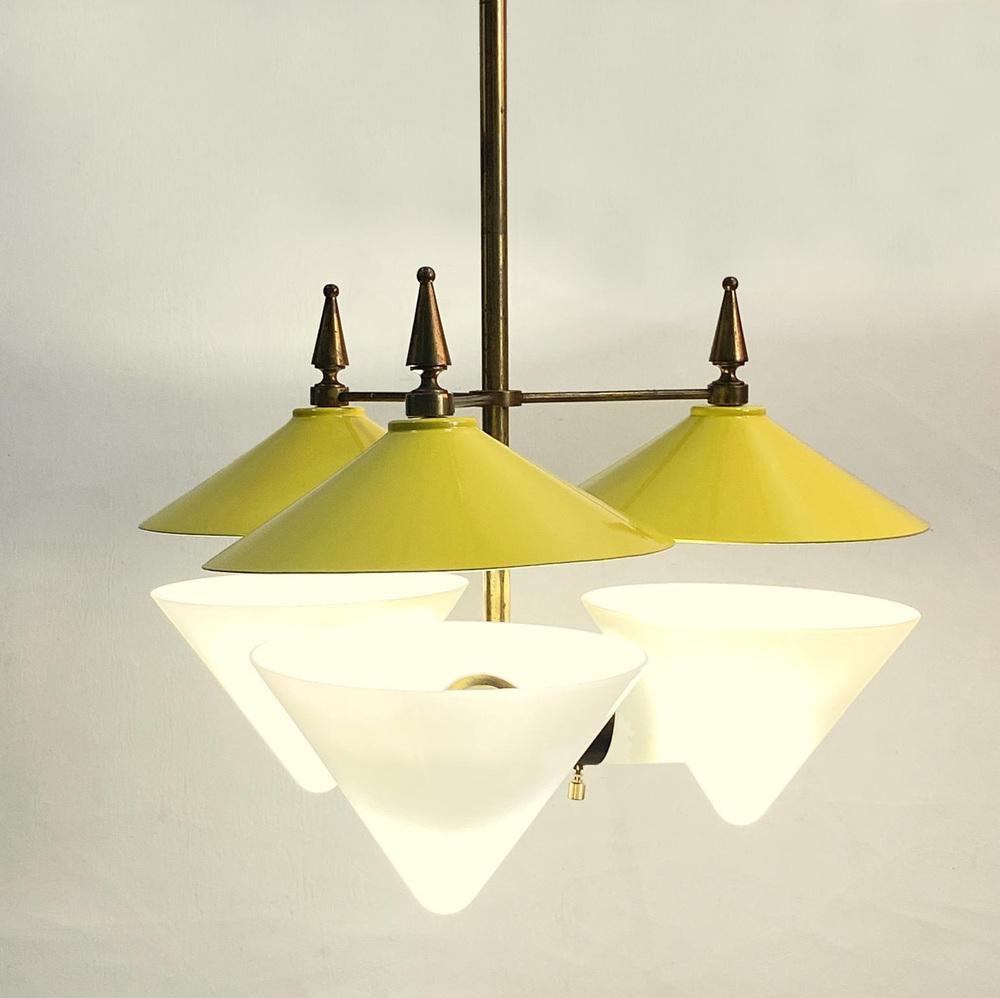 Italian Three Arm Chandelier thumbnail 6