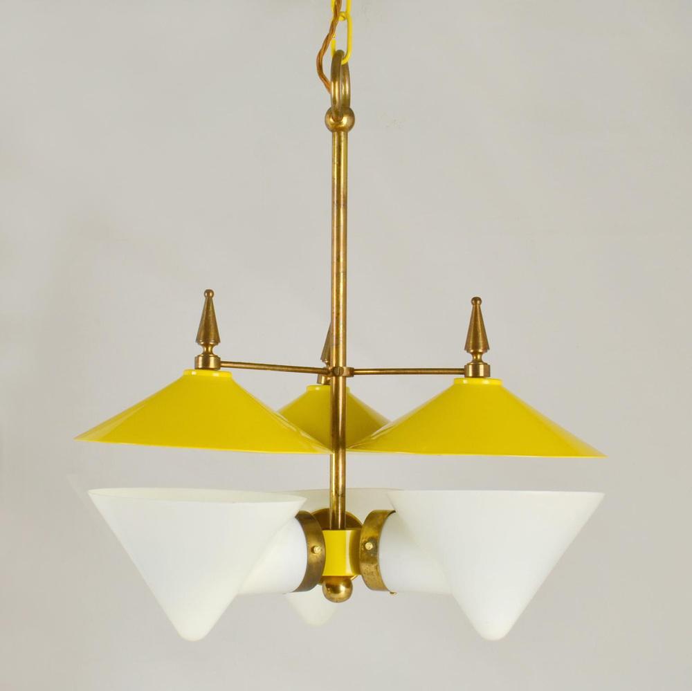 Italian Three Arm Chandelier thumbnail 7