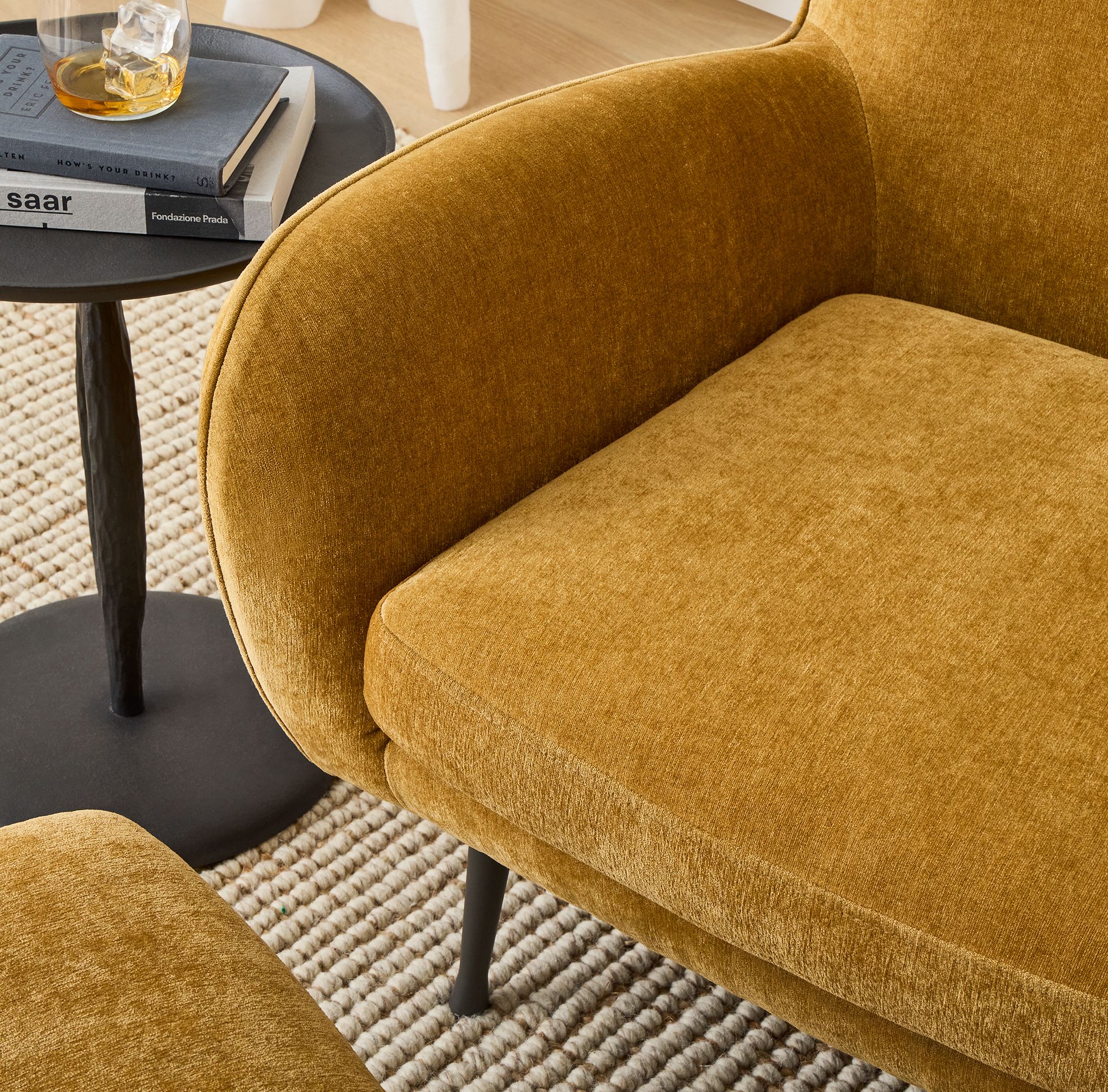 Lucia Wing Chair and Ottoman Set thumbnail 5