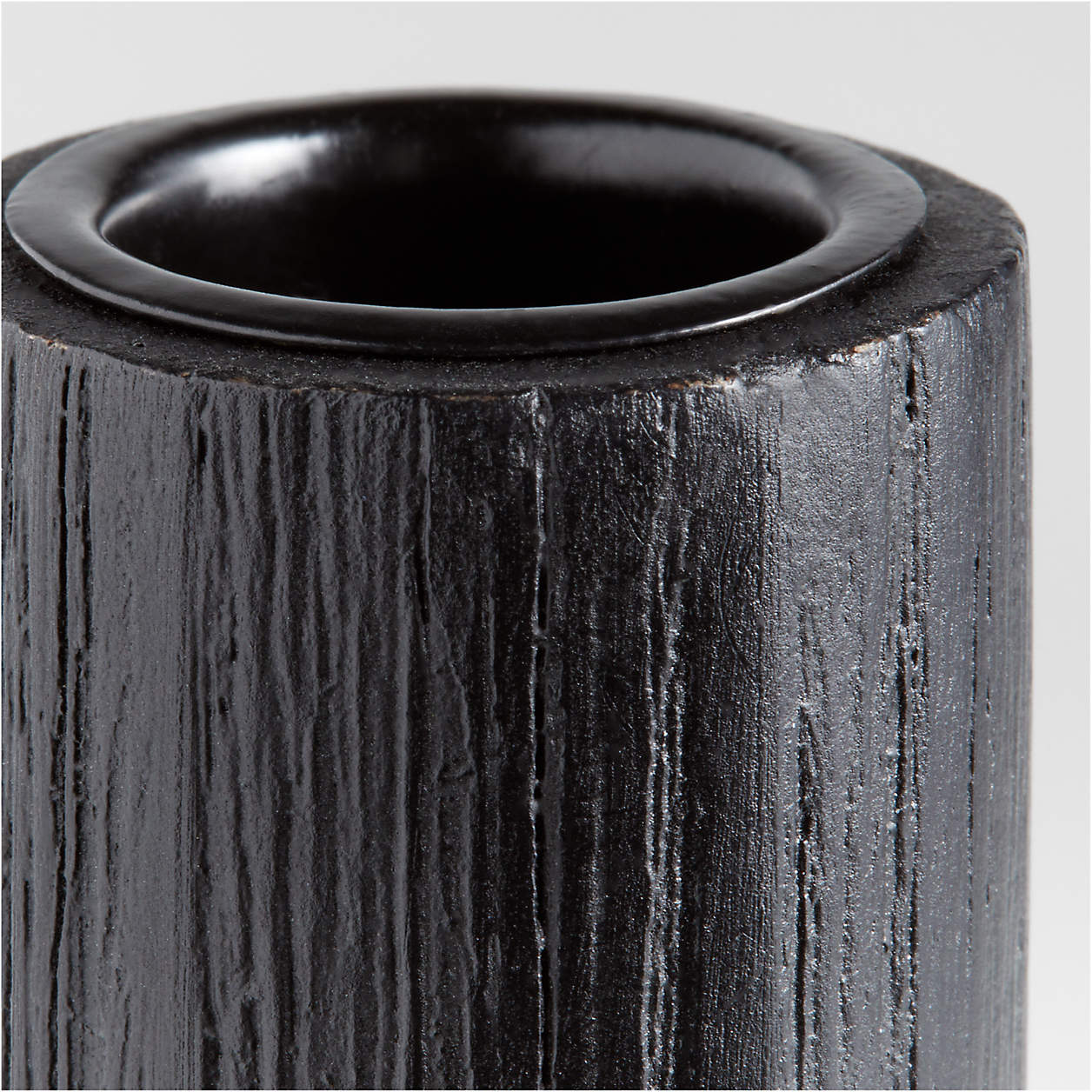 Asker Black Wood Taper Candle Holders 11" thumbnail 3