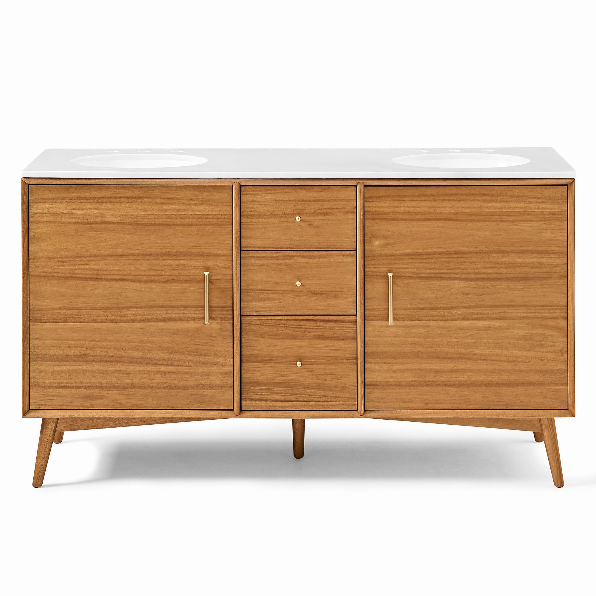 Mid Century Double Bathroom Vanity thumbnail 3