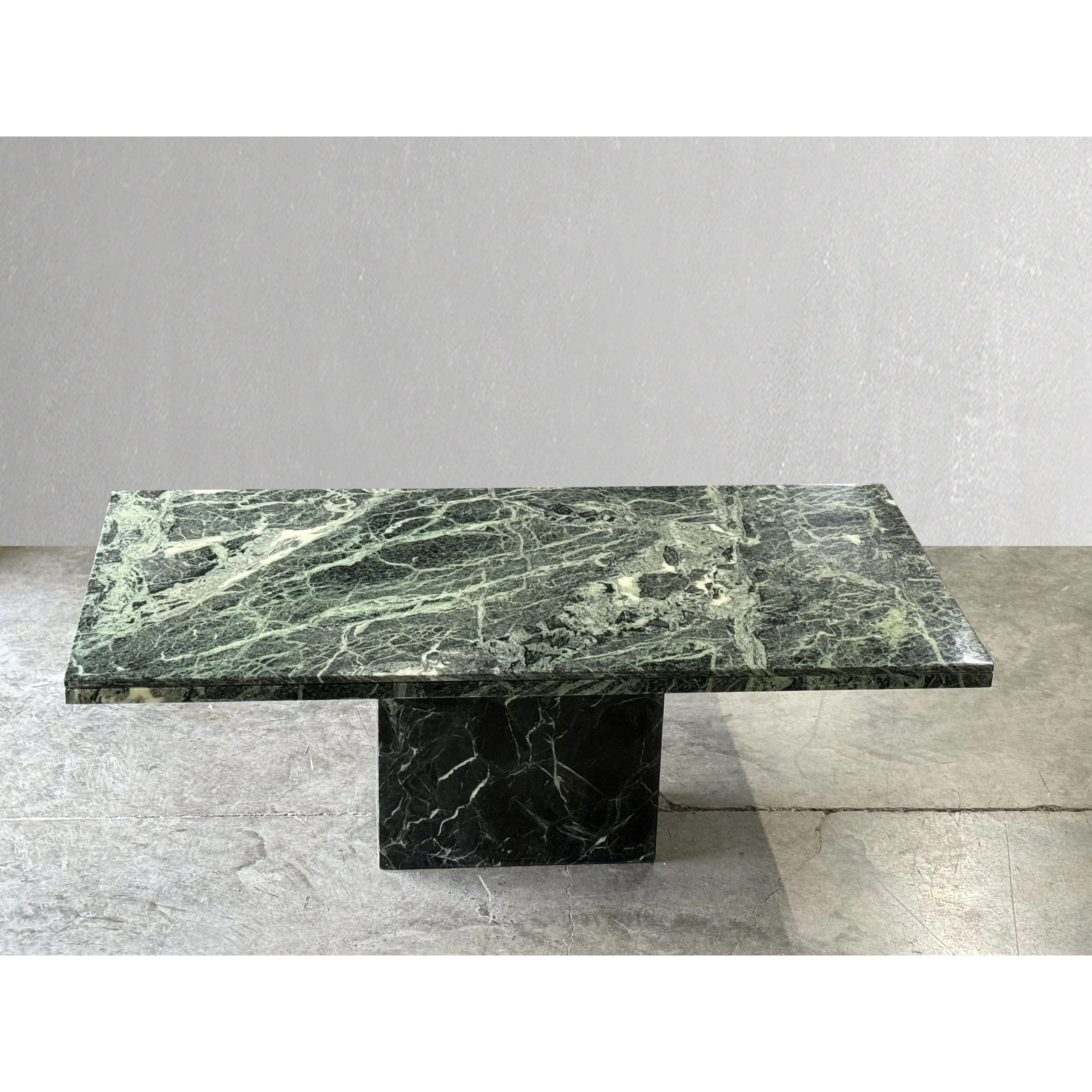 Vintage Green Serpentine Marble Dining Table thumbnail 3