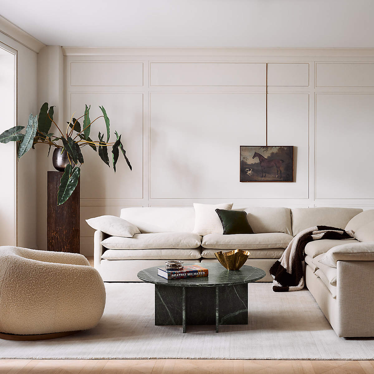Pasar Round Green Marble Coffee Table thumbnail 2