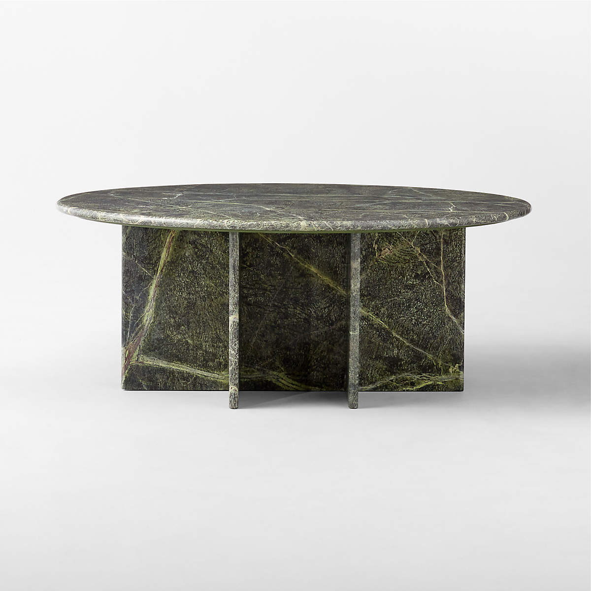 Pasar Round Green Marble Coffee Table thumbnail 3